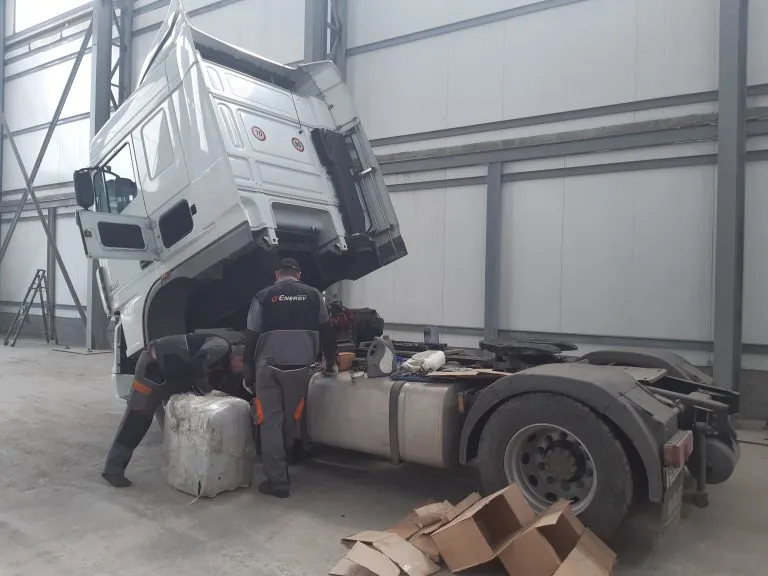 Гидрофикация тягача DAF 105.460. Фото 1